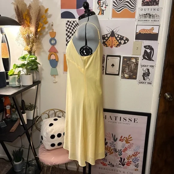Calvin Klein Lemon Slip Dress Size 10 NWT - Picture 6 of 11